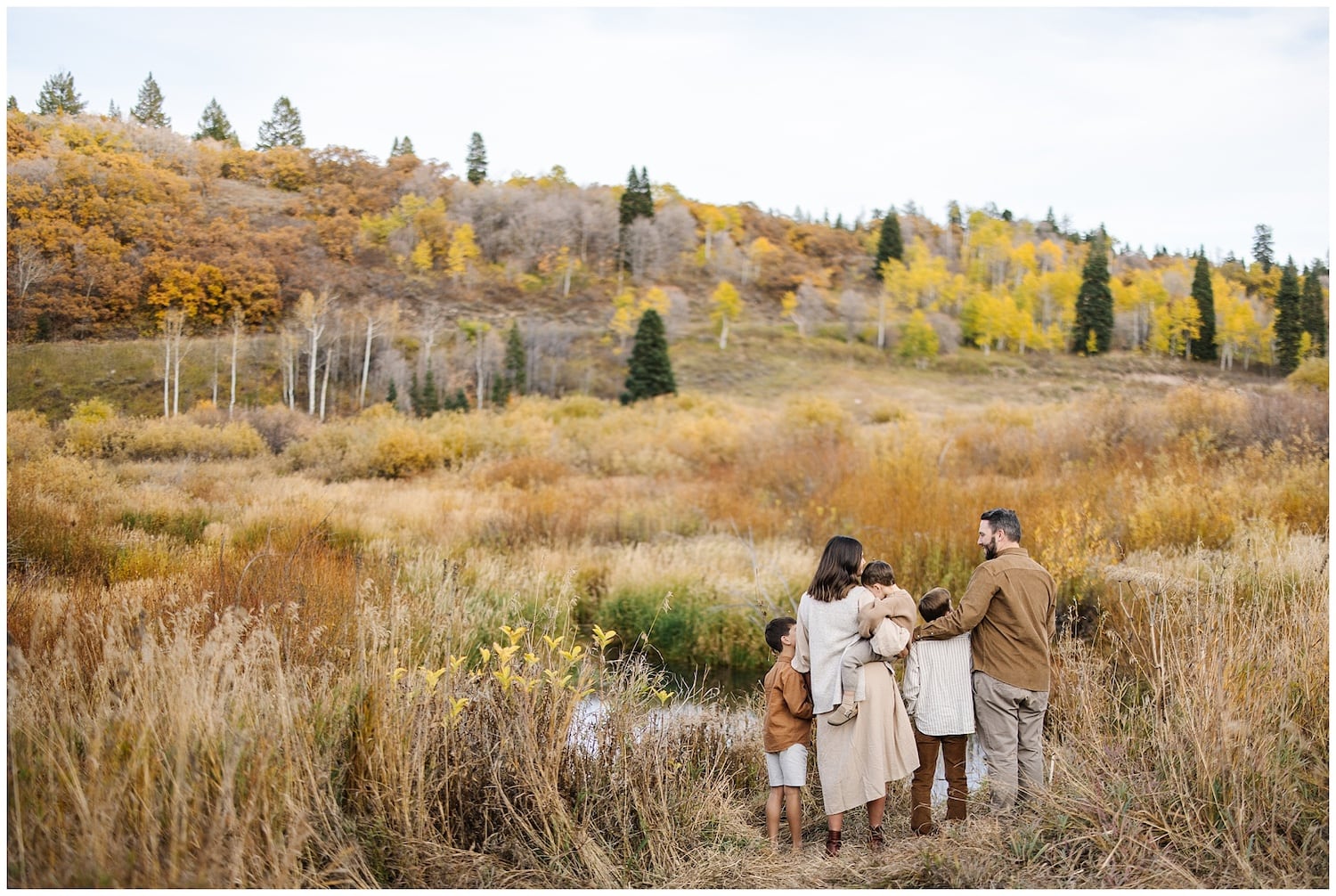 Fall Family photos in the mountains around Snow Basin